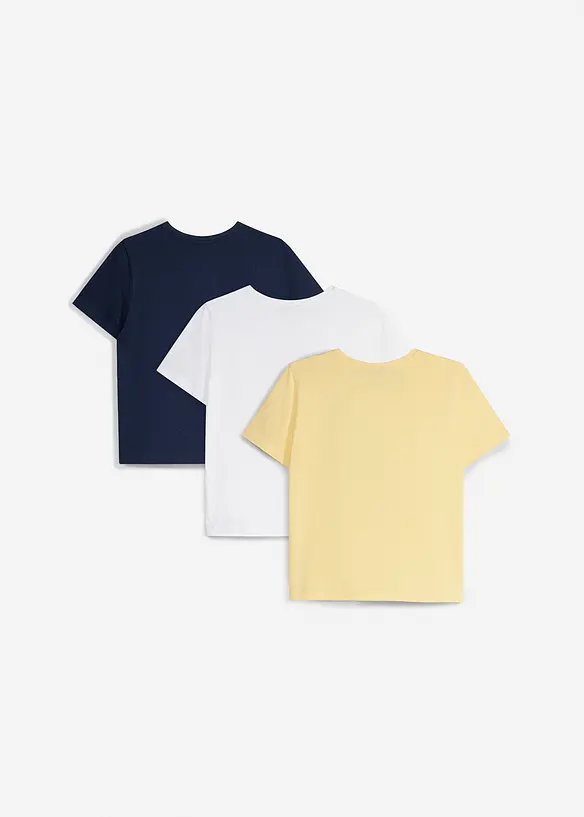 Lot de 3 T-shirts 100% coton, bonprix