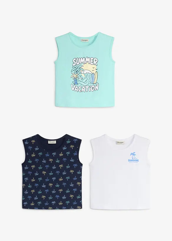 Lot de 3 d&eacute;bardeurs 100% coton, bonprix