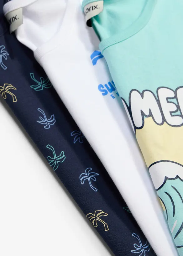 Lot de 3 d&eacute;bardeurs 100% coton, bonprix