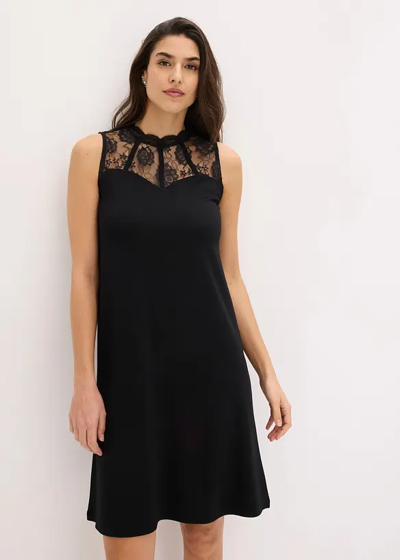 Jerseykleid mit Spitze, bonprix