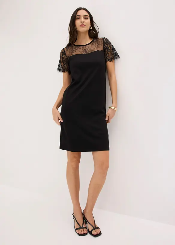 Jerseykleid mit Spitze, bonprix