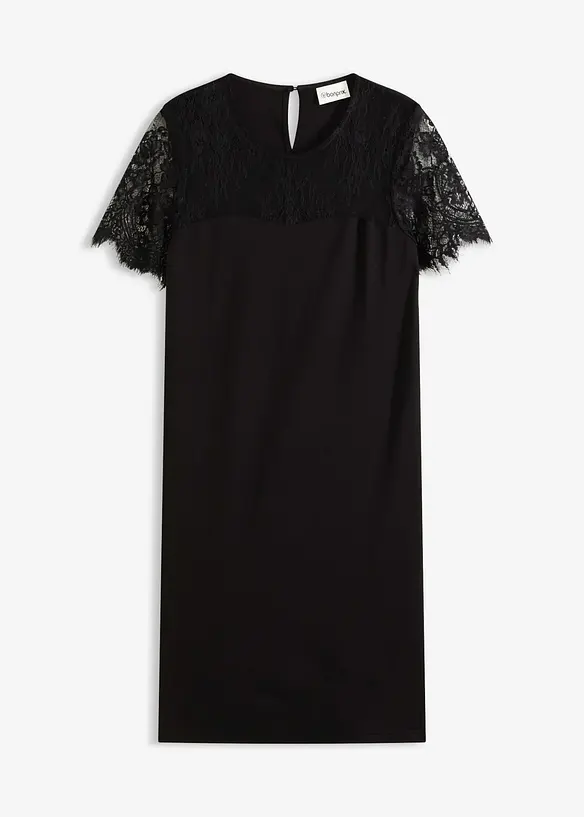 Jerseykleid mit Spitze, bonprix