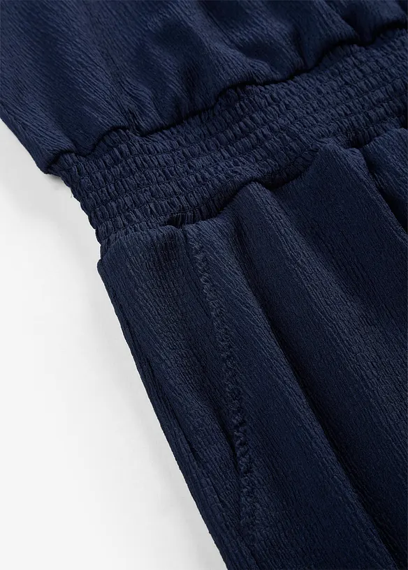 Jersey-Jumpsuit aus strukturiertem Cr&ecirc;pe, bonprix