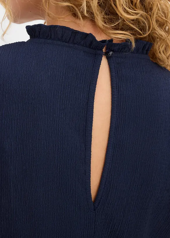 Jersey-Jumpsuit aus strukturiertem Cr&ecirc;pe, bonprix