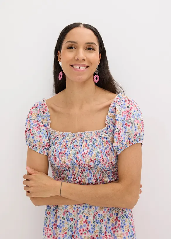 Jerseykleid mit Puff&auml;rmeln, bonprix
