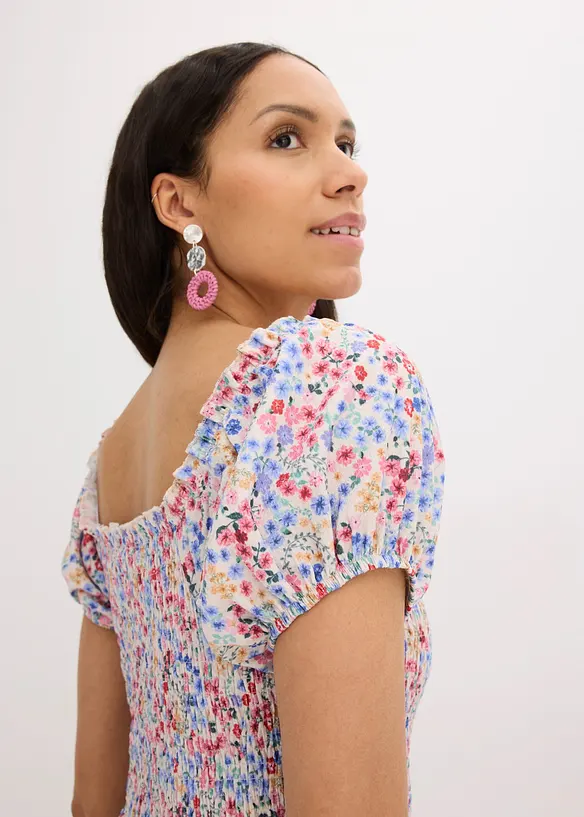 Jerseykleid mit Puff&auml;rmeln, bonprix