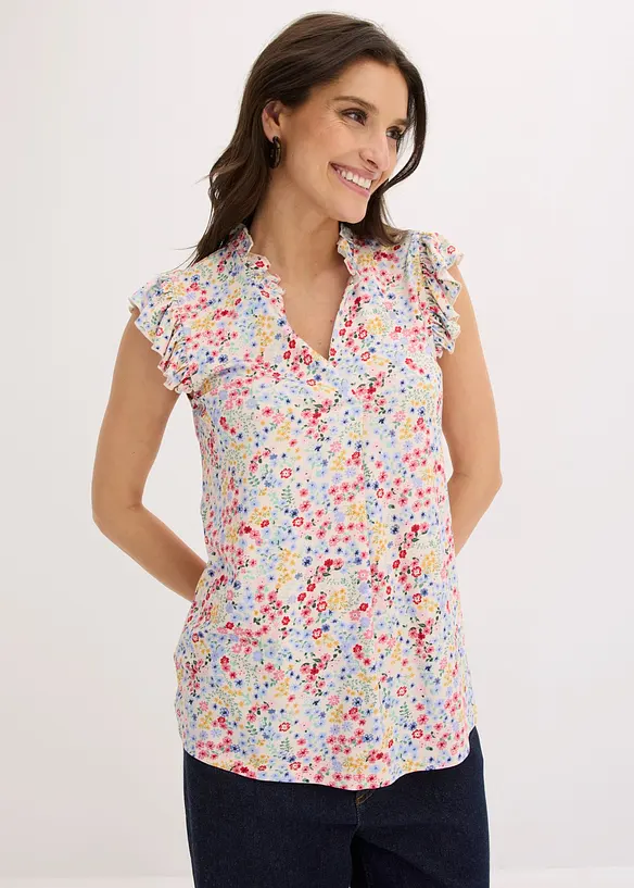 T-shirt doux en viscose m&eacute;lang&eacute;e, bonprix