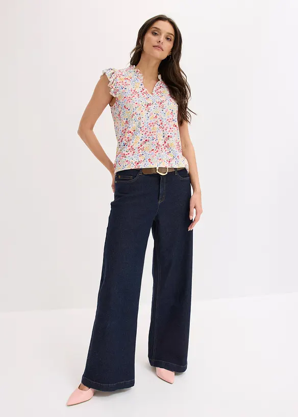T-shirt doux en viscose m&eacute;lang&eacute;e, bonprix