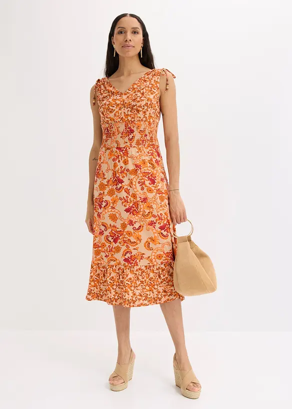 Jerseykleid aus flie&szlig;ender Viskose, bonprix