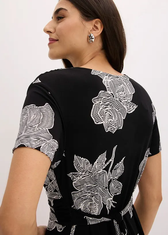 Jerseykleid mit Drapierung, bonprix