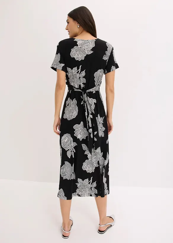 Jerseykleid mit Drapierung, bonprix