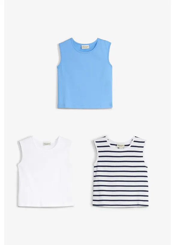 Tanktop aus reiner Bio Baumwolle (3er Pack), bonprix