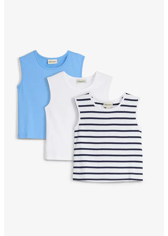 Tanktop aus reiner Bio Baumwolle (3er Pack), bonprix