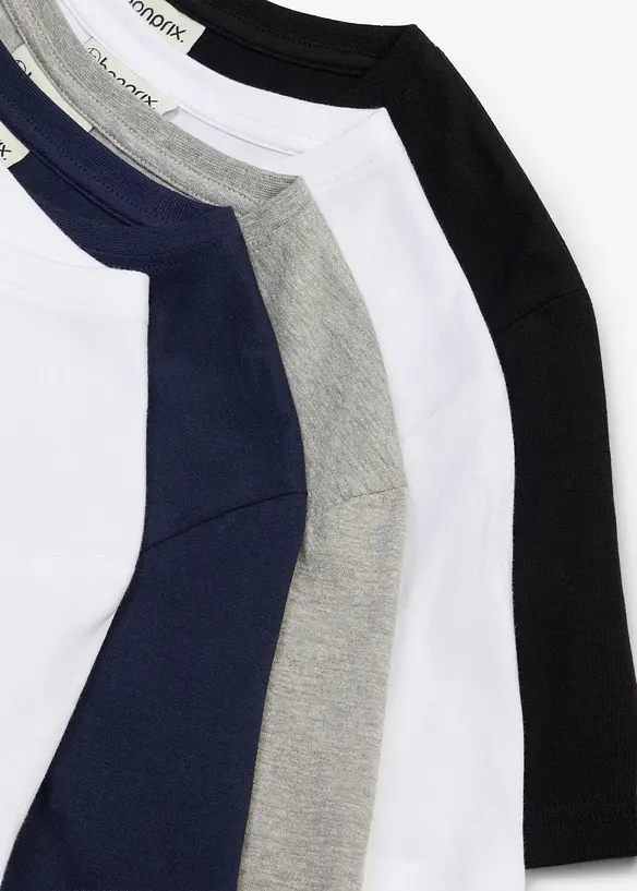 Lot de 5&nbsp;T-shirts 100% coton, bonprix