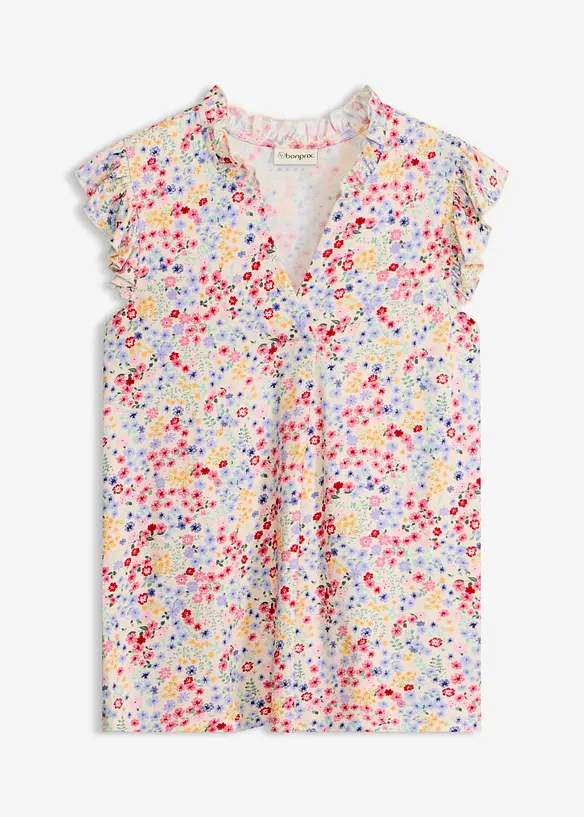 T-shirt doux en viscose m&eacute;lang&eacute;e, bonprix