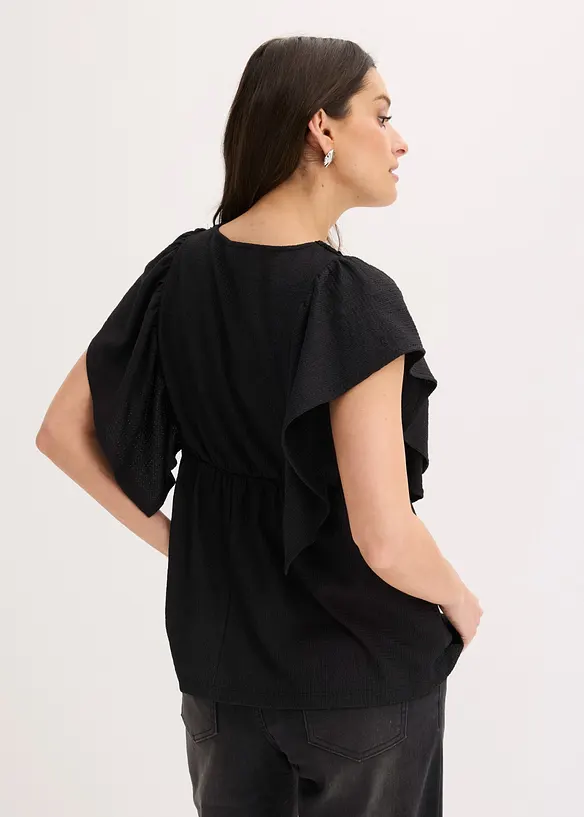 Shirtbluse aus strukturiertem Cr&ecirc;pe, bonprix