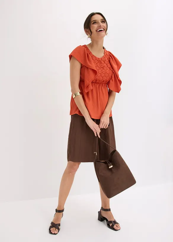 Blouse en cr&ecirc;pe textur&eacute;, bonprix