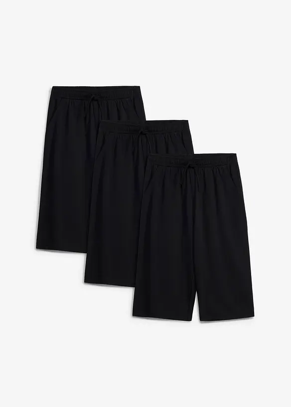 Jersey-Bermuda aus reiner Bio Baumwolle (3er Pack), bonprix