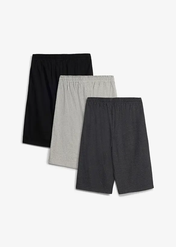 Sweat-Bermuda mit Bio Baumwolle (3er Pack), bonprix