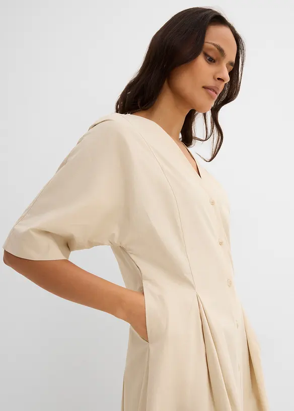 Midikleid aus Baumwoll-Mix, bonprix