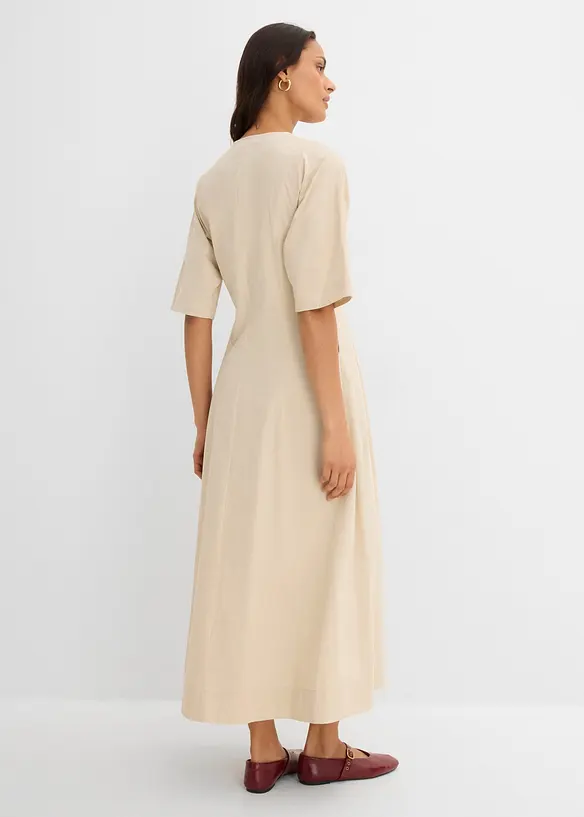 Midikleid aus Baumwoll-Mix, bonprix