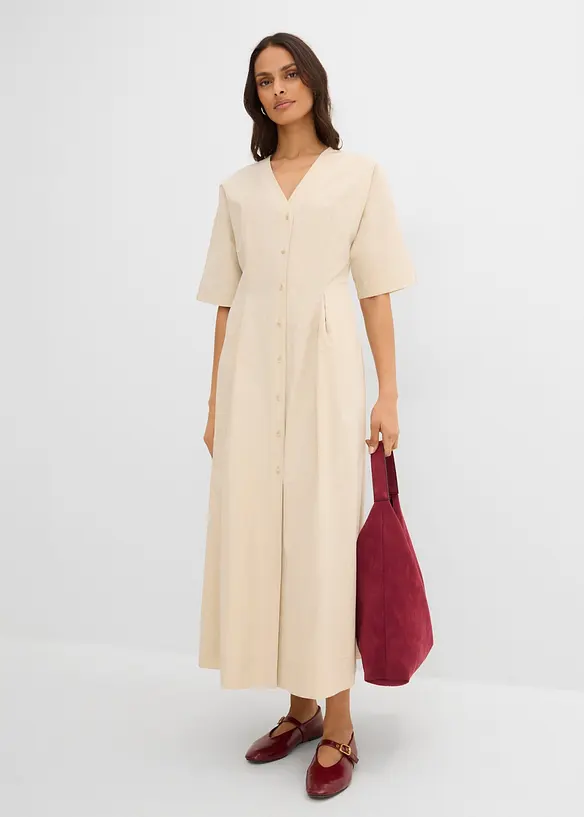 Midikleid aus Baumwoll-Mix, bonprix