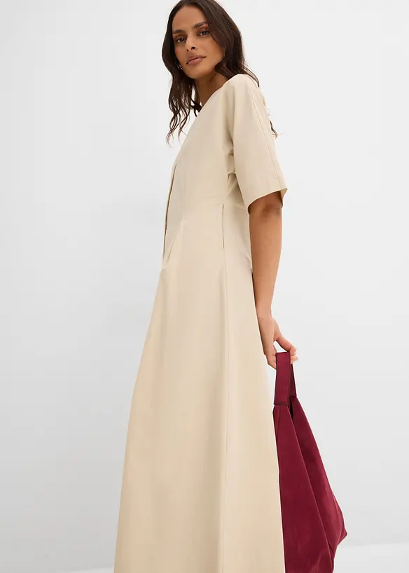 Midikleid aus Baumwoll-Mix, bonprix