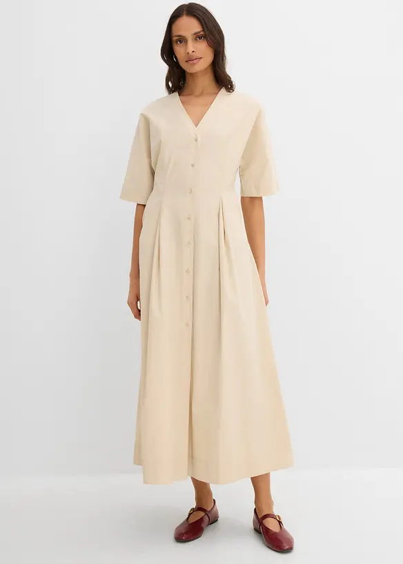 Midikleid aus Baumwoll-Mix, bonprix
