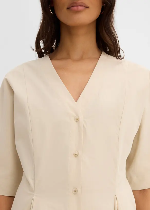 Midikleid aus Baumwoll-Mix, bonprix