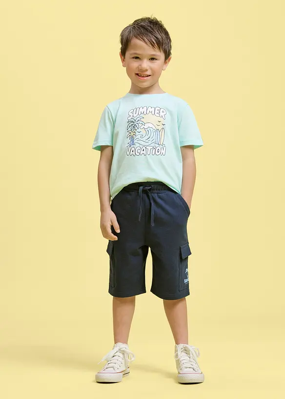Bermuda sweat poches cargo 100% coton, bonprix