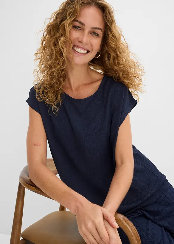 Shirt aus strukturiertem Material, bonprix