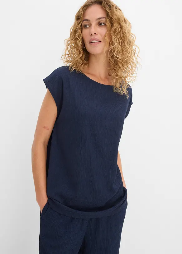 Shirt aus strukturiertem Material, bonprix