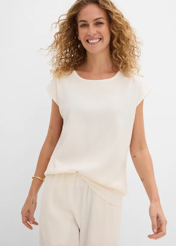 T-shirt en mati&egrave;re textur&eacute;e, bonprix