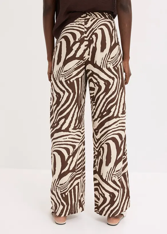 Pantalon taille &eacute;lastiqu&eacute;e en viscose, bonprix