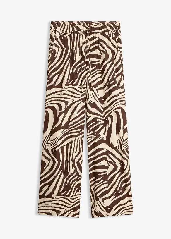 Pantalon taille &eacute;lastiqu&eacute;e en viscose, bonprix