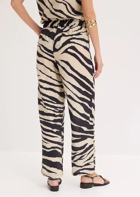 Palazzo-Hose aus flie&szlig;endem Viskose-Mix, bonprix