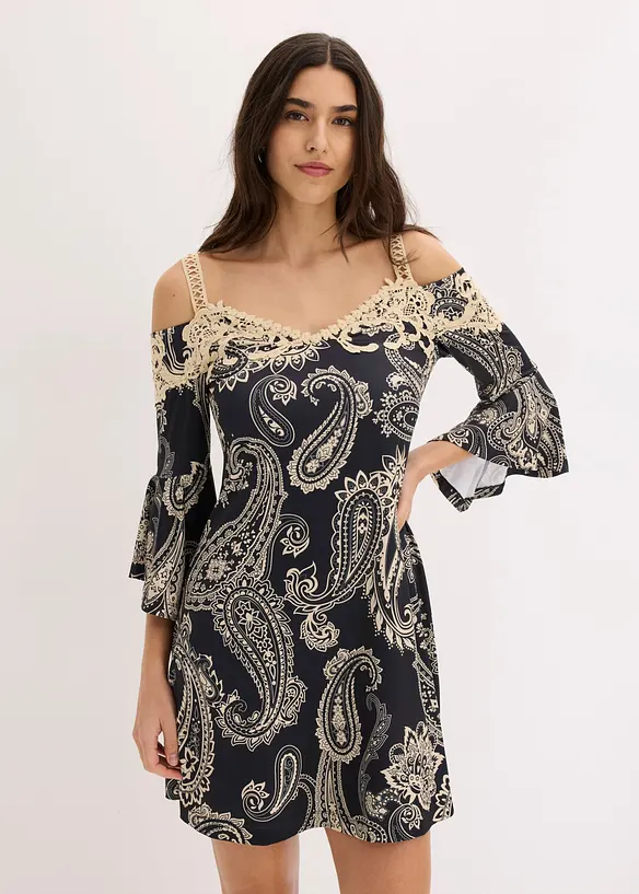 Ausgestelltes Carmen-Kleid, bonprix