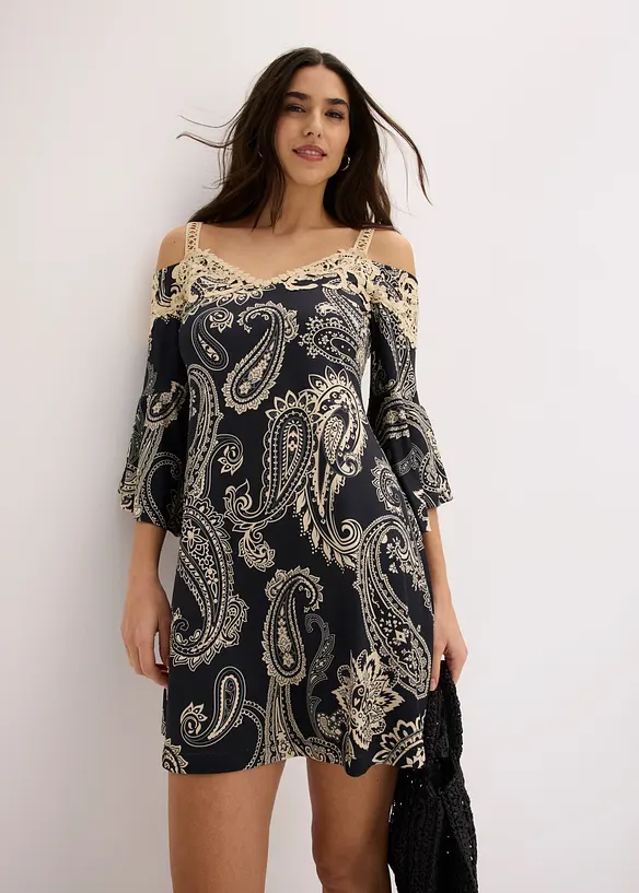 Ausgestelltes Carmen-Kleid, bonprix