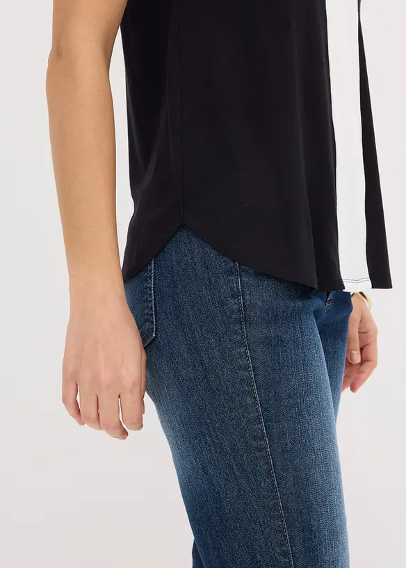 T-shirt &agrave; d&eacute;collet&eacute; plongeant, bonprix