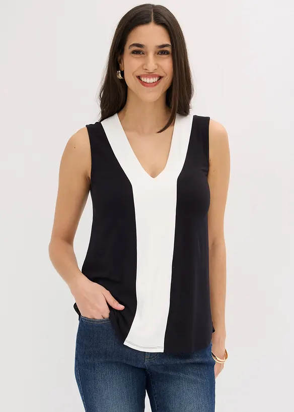 T-shirt &agrave; d&eacute;collet&eacute; plongeant, bonprix