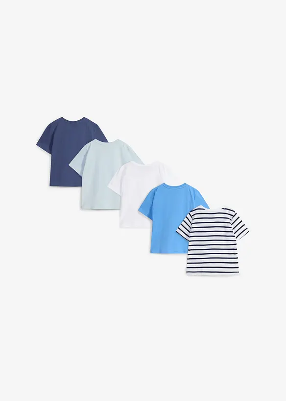 Lot de 5&nbsp;T-shirts 100% coton, bonprix