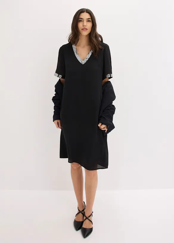 Chiffonkleid mit Pailletten, bonprix