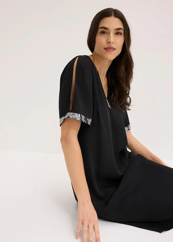 Chiffonkleid mit Pailletten, bonprix