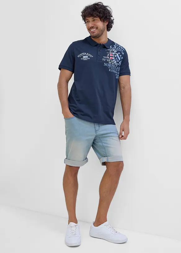 Jersey-Poloshirt, Kurzarm aus Bio-Baumwolle, bonprix