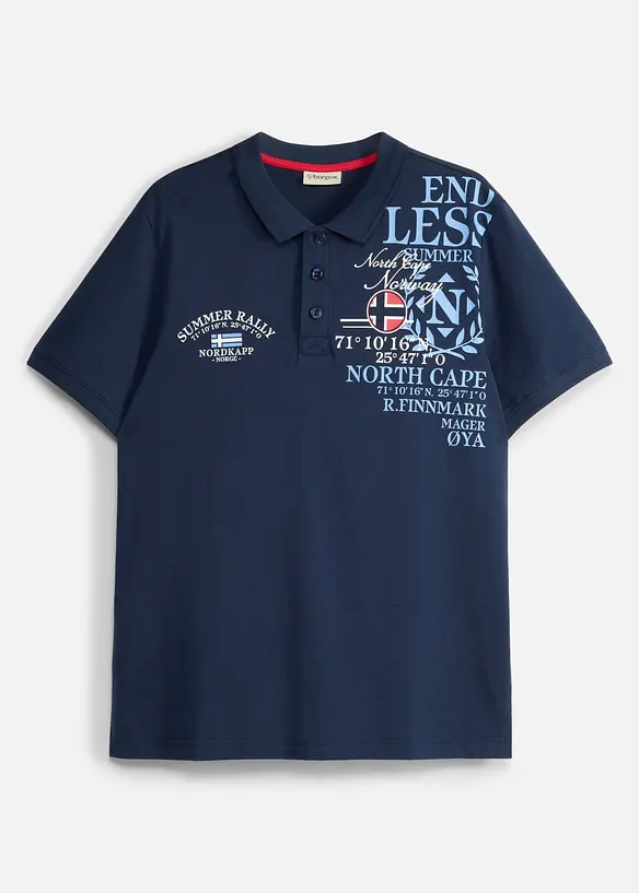 Jersey-Poloshirt, Kurzarm aus Bio-Baumwolle, bonprix