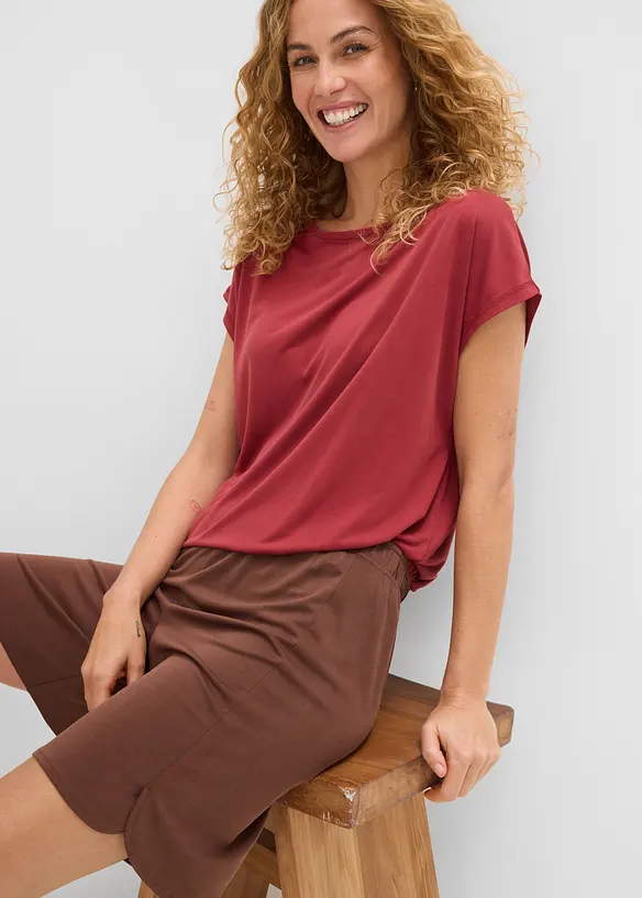 Bermuda taille extensible en mati&egrave;re douce, bonprix