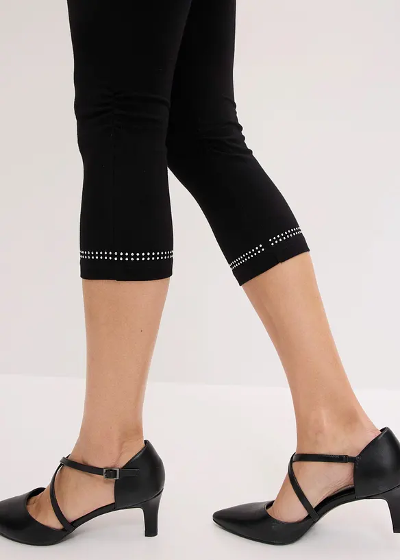 Capri-Leggings mit Glitzer, (2er-Pack), bonprix