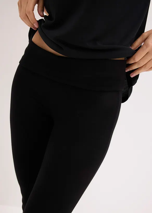 Capri-Leggings mit Glitzer, (2er-Pack), bonprix