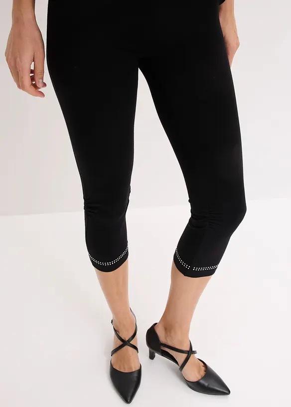 Capri-Leggings mit Glitzer, (2er-Pack), bonprix