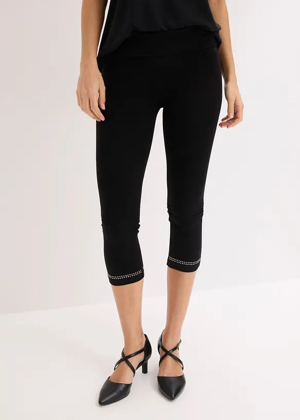 Capri-Leggings mit Glitzer, (2er-Pack), bonprix